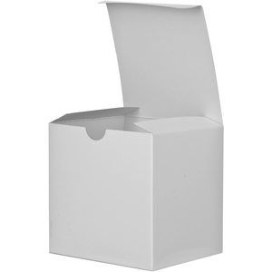JUVITUS 100 Pack of Premium Square High Gloss White Gift Boxes 4x4